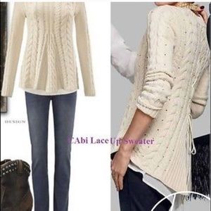 ❄️Cabi lace up sweater